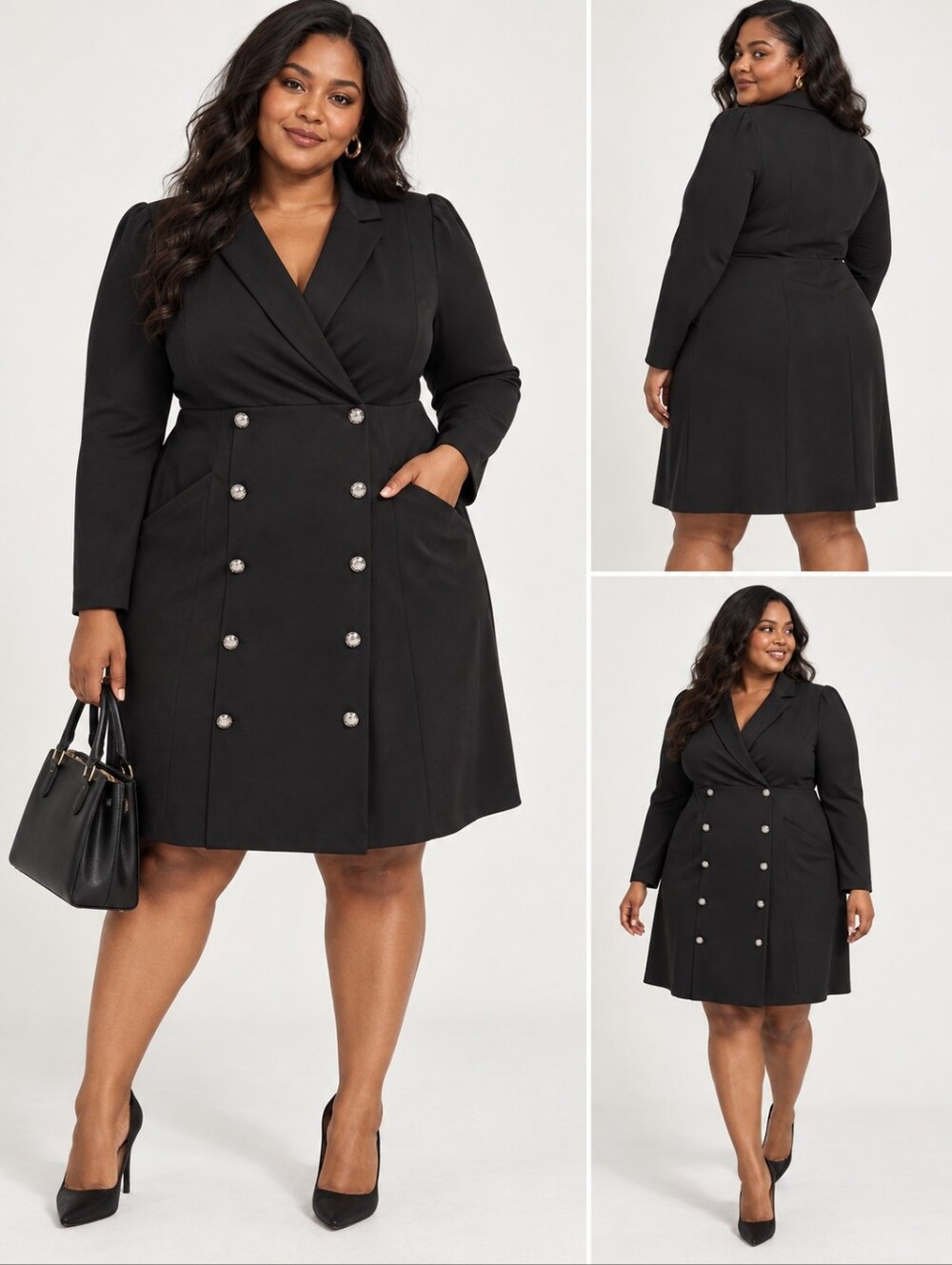 Torrid Black Long Sleeve Blazer Dress